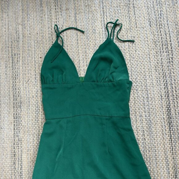 Revolve Superdown Women’s Mini Green Dress Petunia Tie Strap Size XXS - Picture 6 of 14